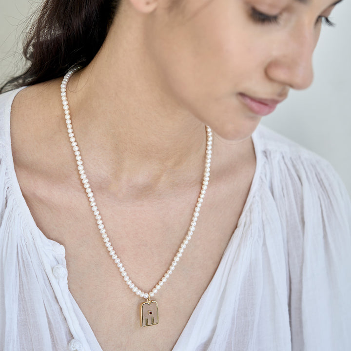 Collier Thali Perle Cristal