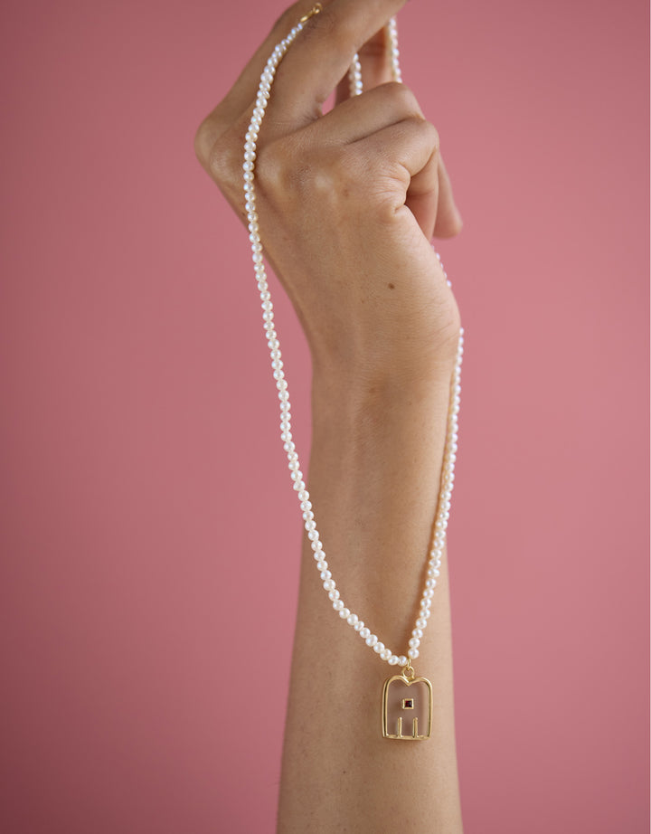 Collier Thali Perle Cristal