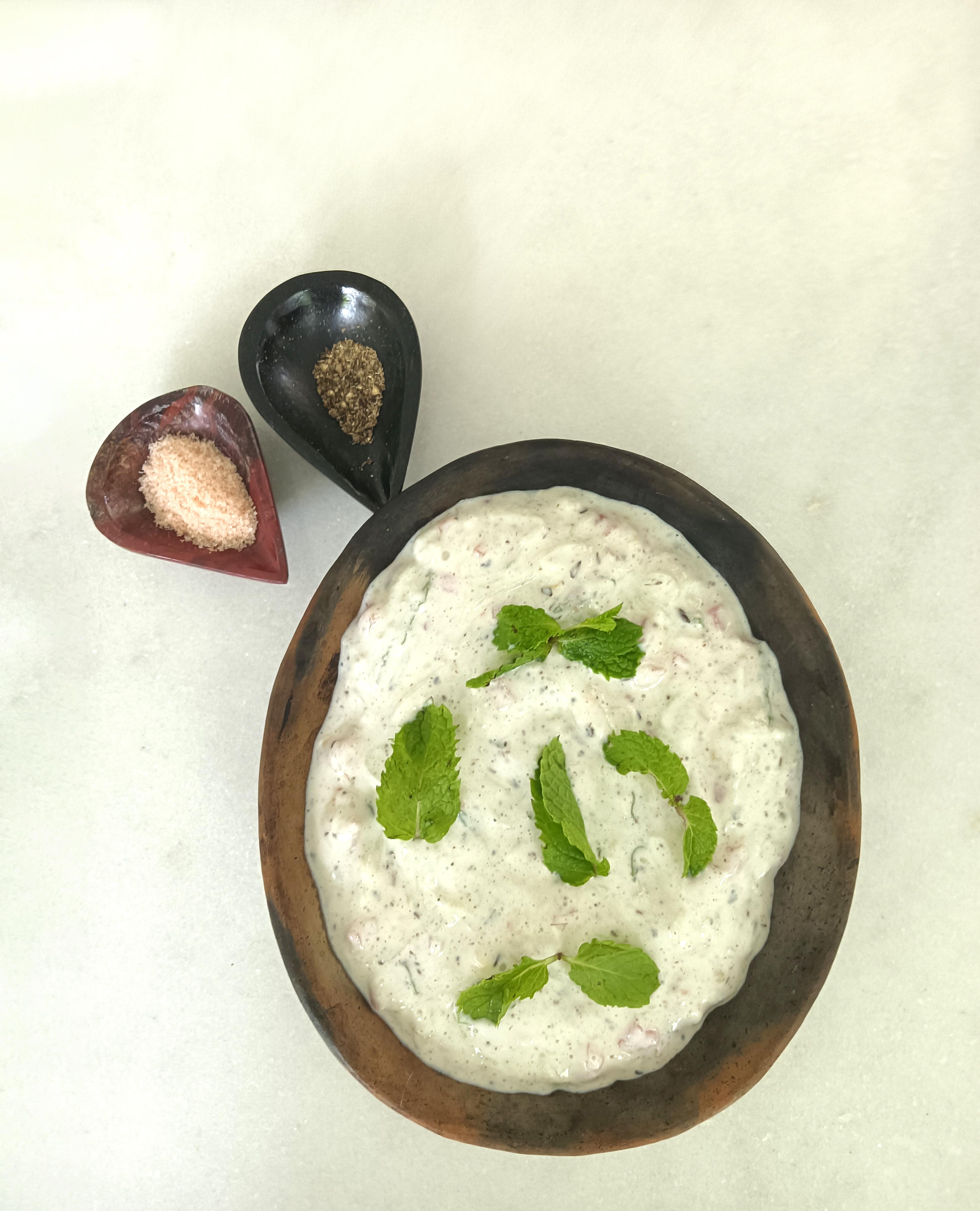 Raita de concombre et tomate