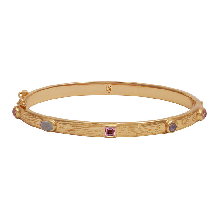 5 Elements cuff Tourmaline Rose & Labradorite