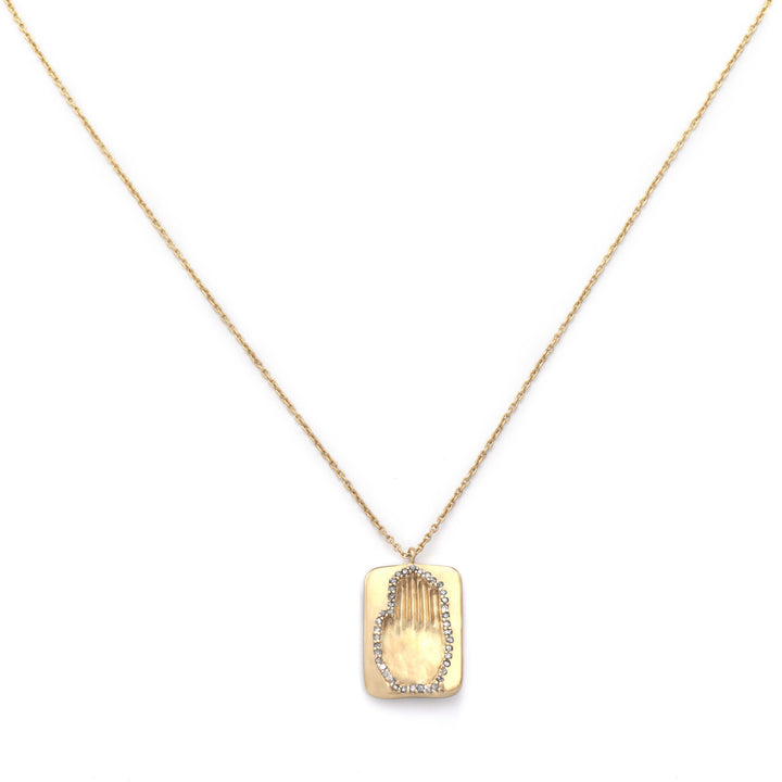 Abhaya Mudra Collier Topaze Blanche