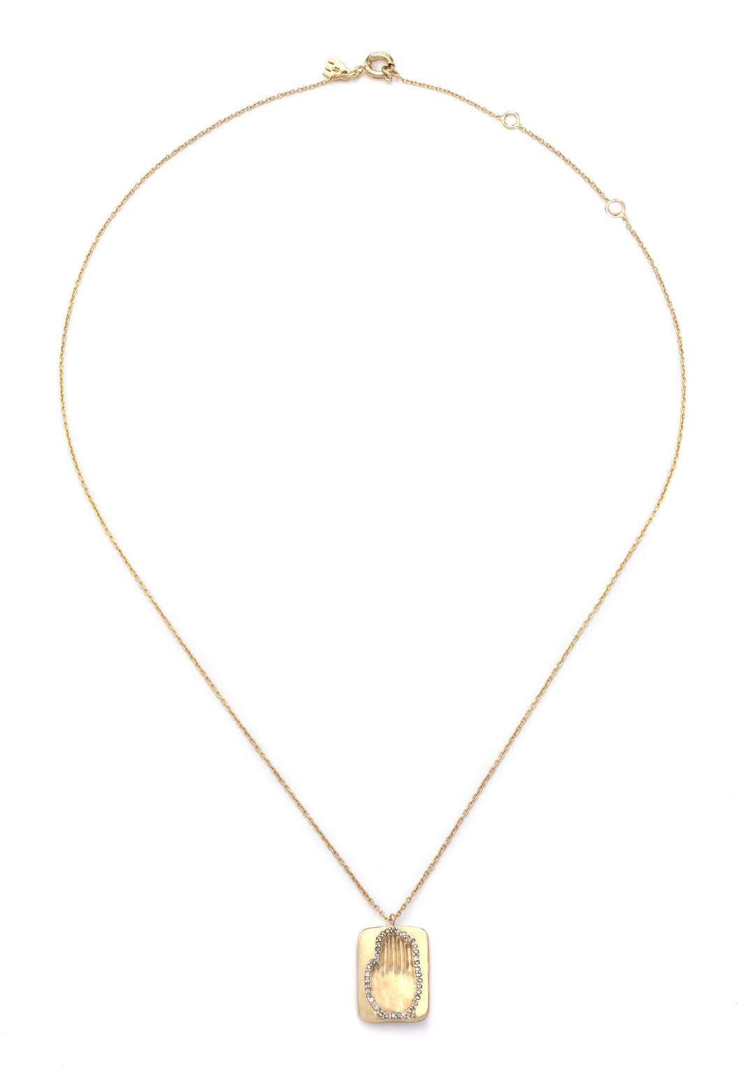 Abhaya Mudra Collier Topaze Blanche