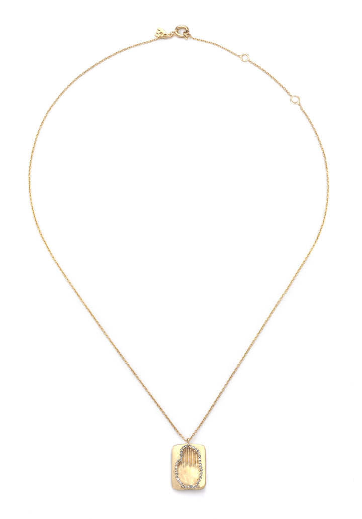 Abhaya Mudra Collier Topaze Blanche