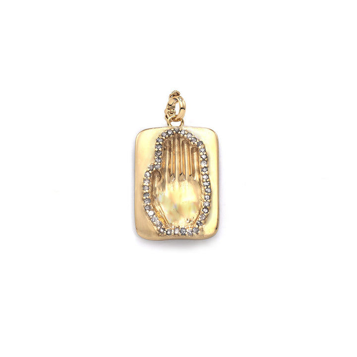 Abhaya Mudra Charm Topaze Blanche
