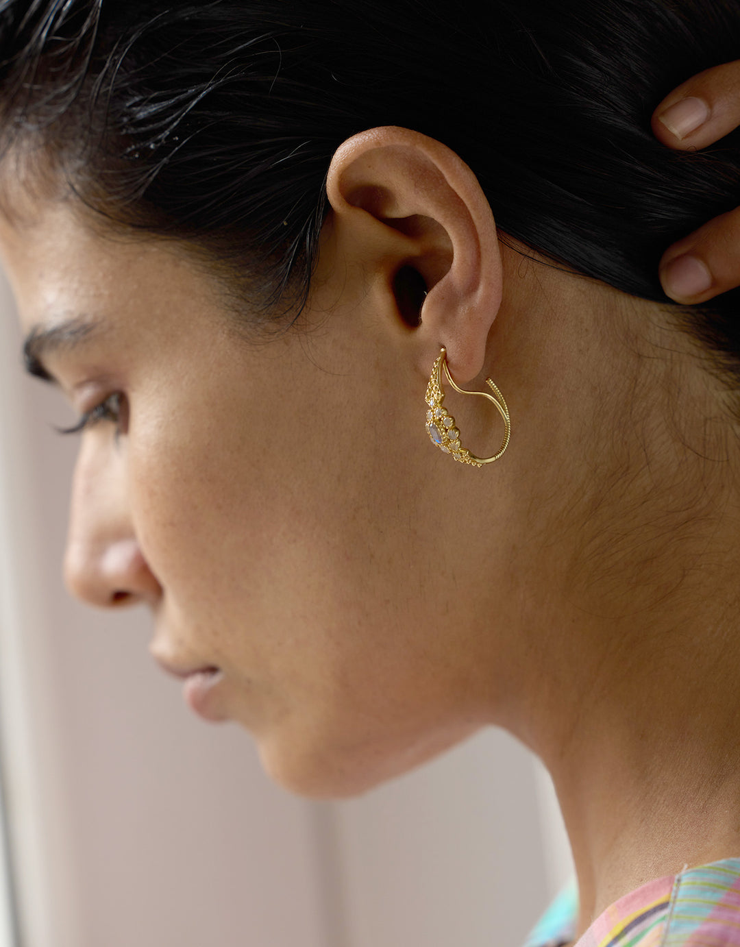 Anne 2 Labradorite Earrings