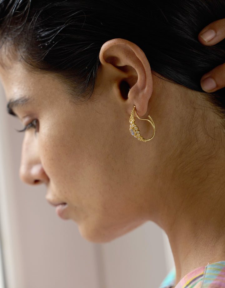 Anne 2 Labradorite Earrings