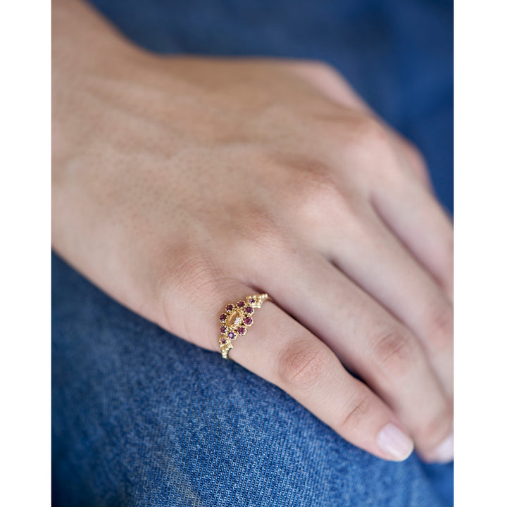 Anne Bague Citrine Grenat