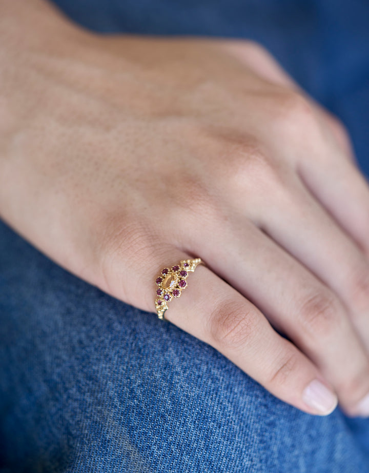 Anne Ring Citrine Garnet