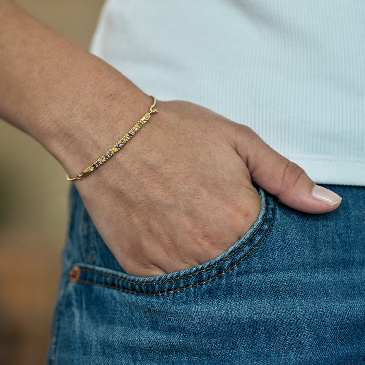 Barbara 2 Citrine/Amethyst/Iolite Cuff