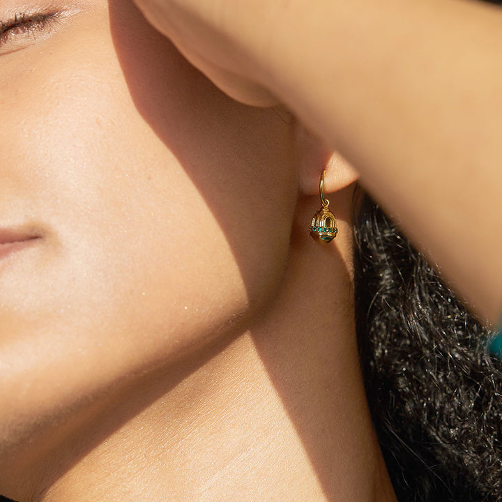 Temple Green Zircon Boucles d’oreilles