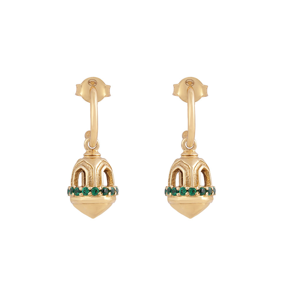 Temple Green Zircon Boucles d’oreilles