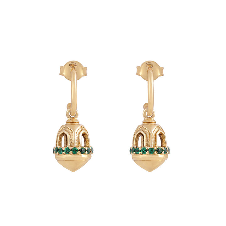 Temple Green Zircon Boucles d’oreilles
