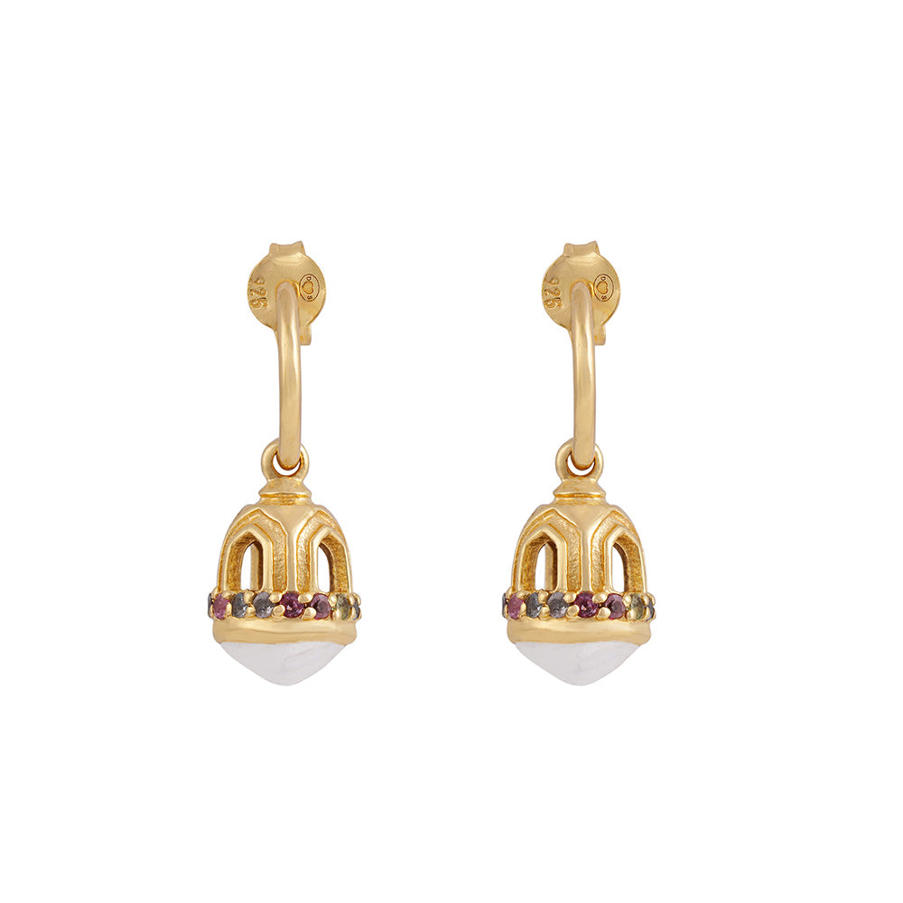 Temple Multi Tourmaline Boucles d’oreilles