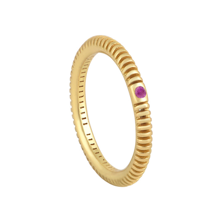 Buren Band Bague Saphir Rose