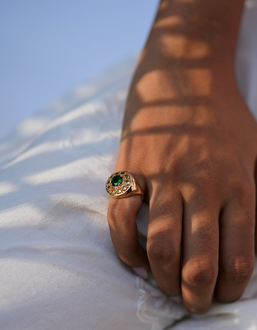 Bague Marigold, Diopside Chromifère, Citrine