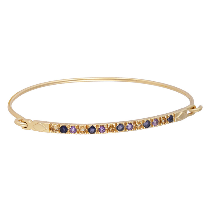 Barbara 2 Citrine/Amethyst/Iolite Cuff
