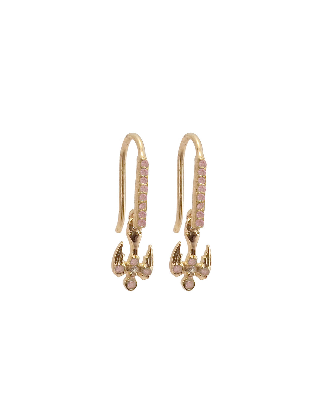 Boucles d'oreilles Birdy Tourmaline rose