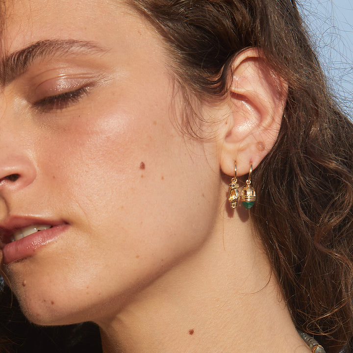 Temple Malachite Boucles d’oreilles