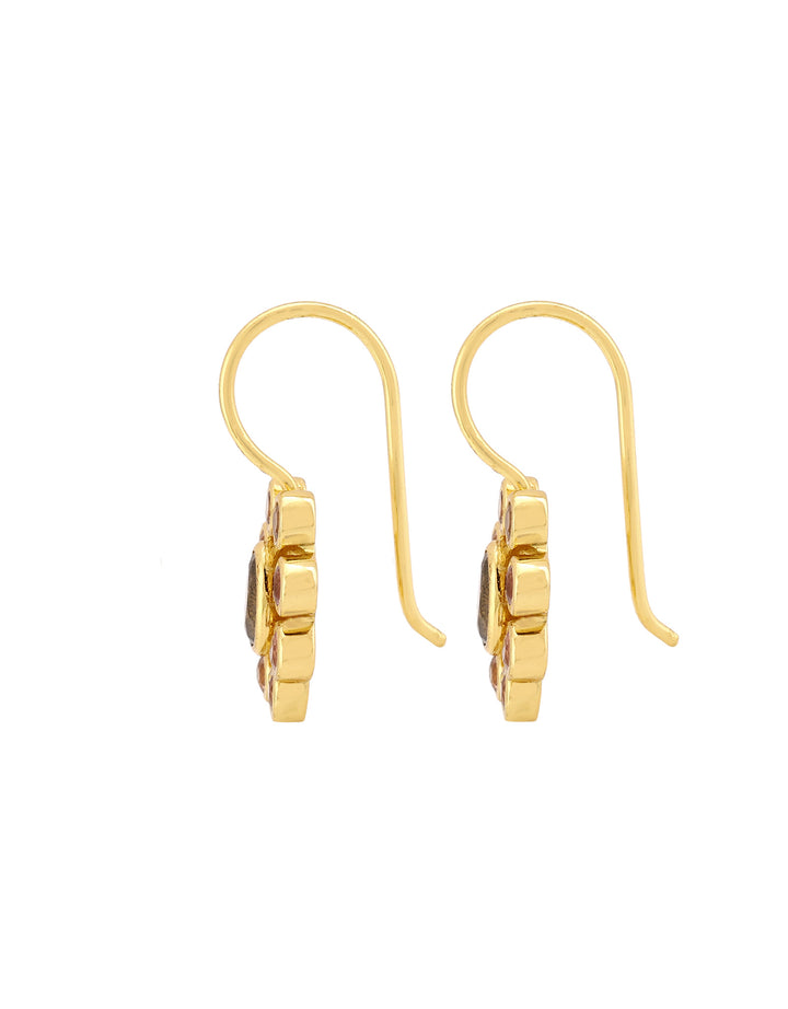 Boucles d’oreilles 9 Planètes – Labradorite & Tourmaline Rose