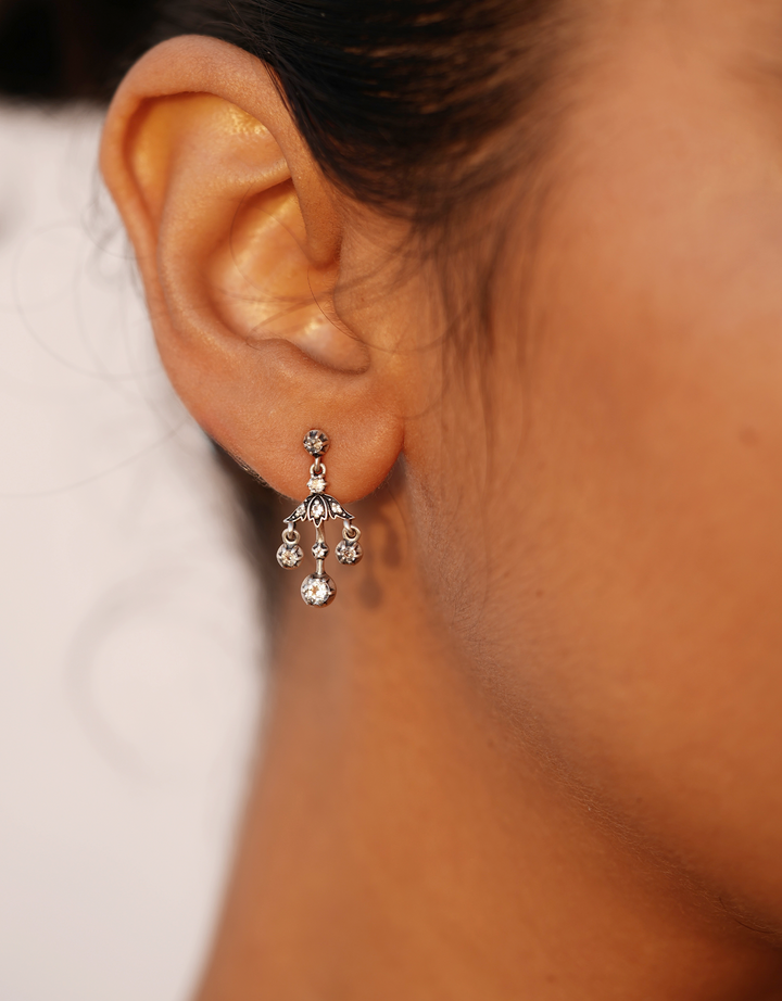 Boucle D’Oreilles Emma Argent Oxydé