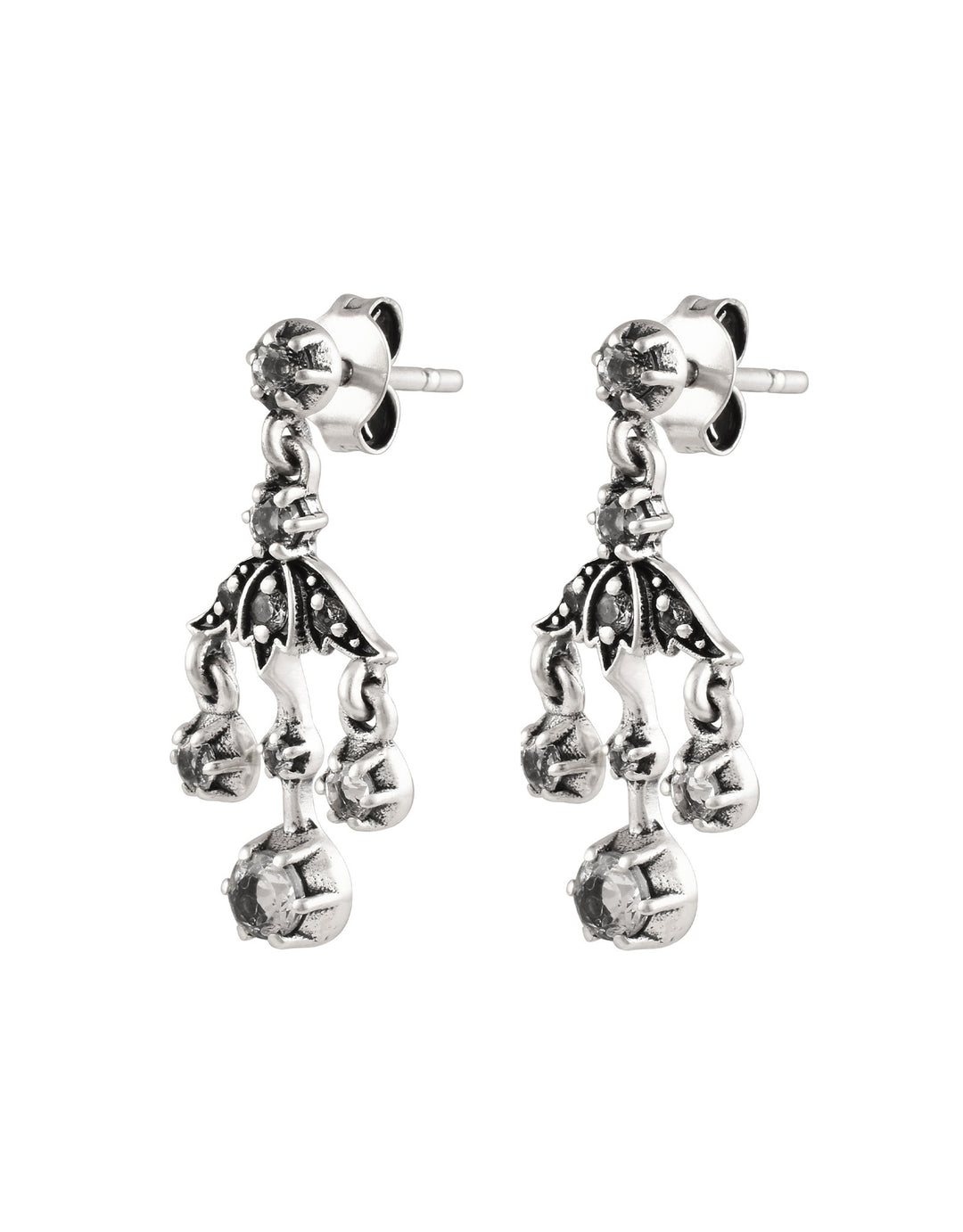 Boucle D’Oreilles Emma Argent Oxydé