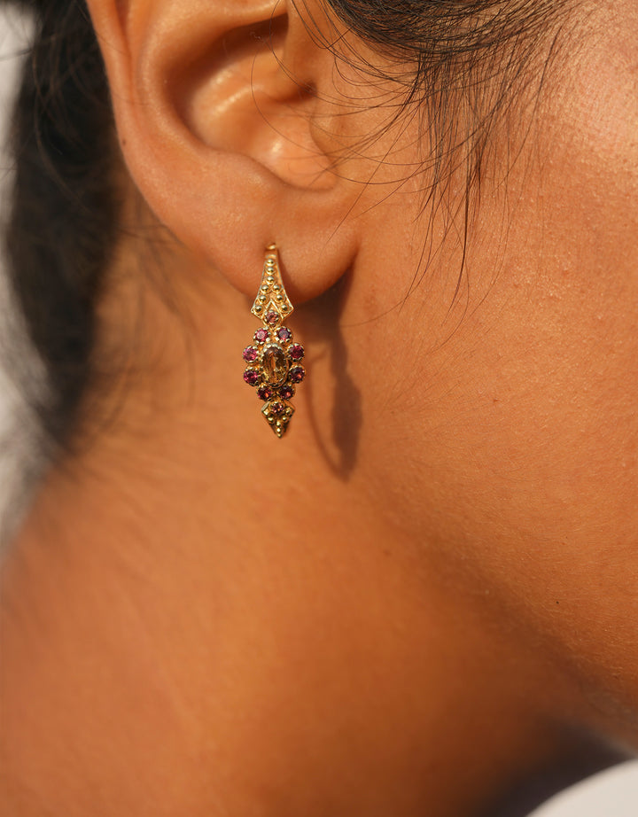 Boucles d’oreilles Anne Citrine