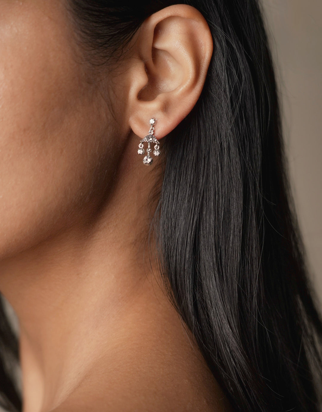 Emma Oxidized Silver Earrings