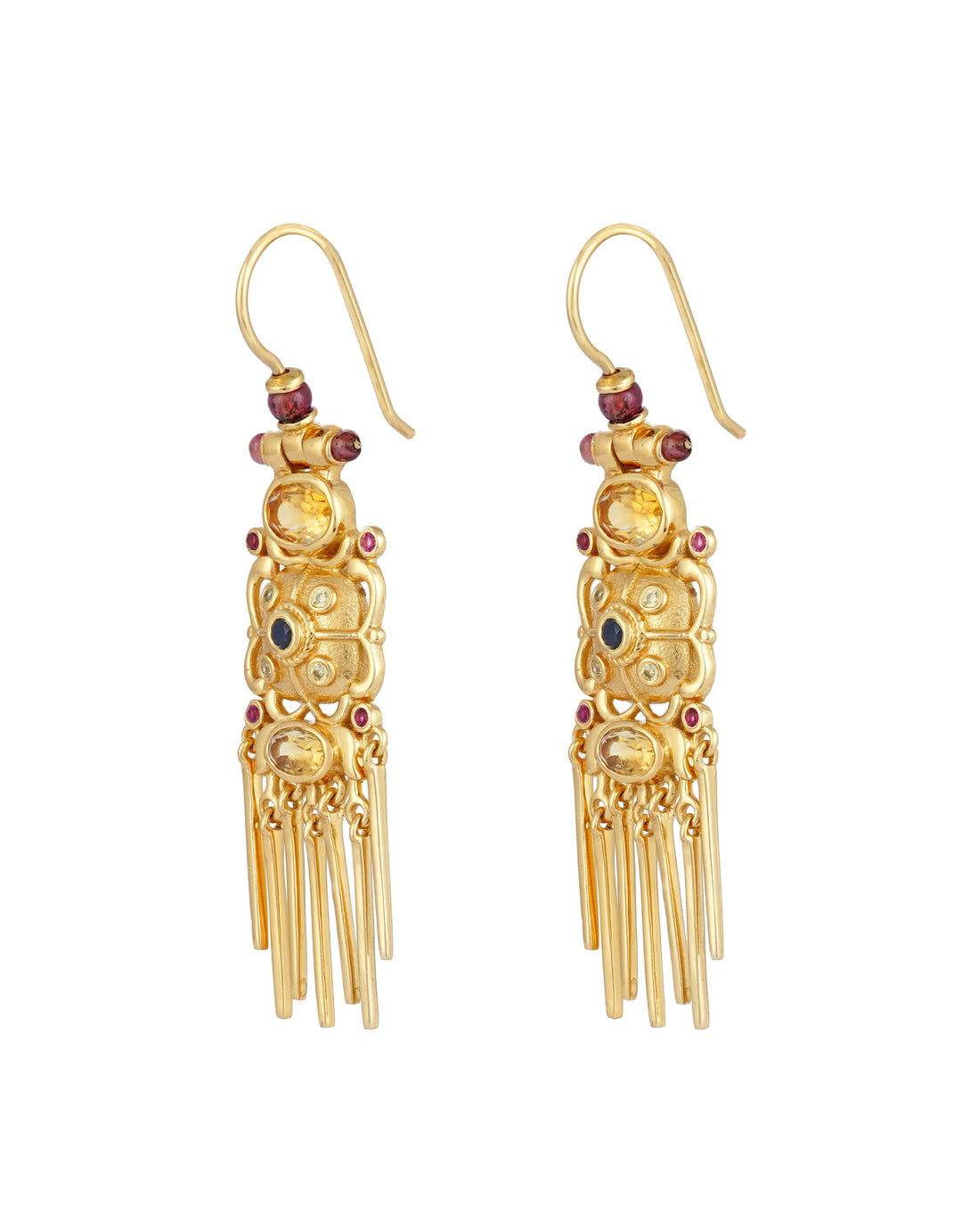 Boucles d’oreilles Emily -Bleu Saphire Vert CZ