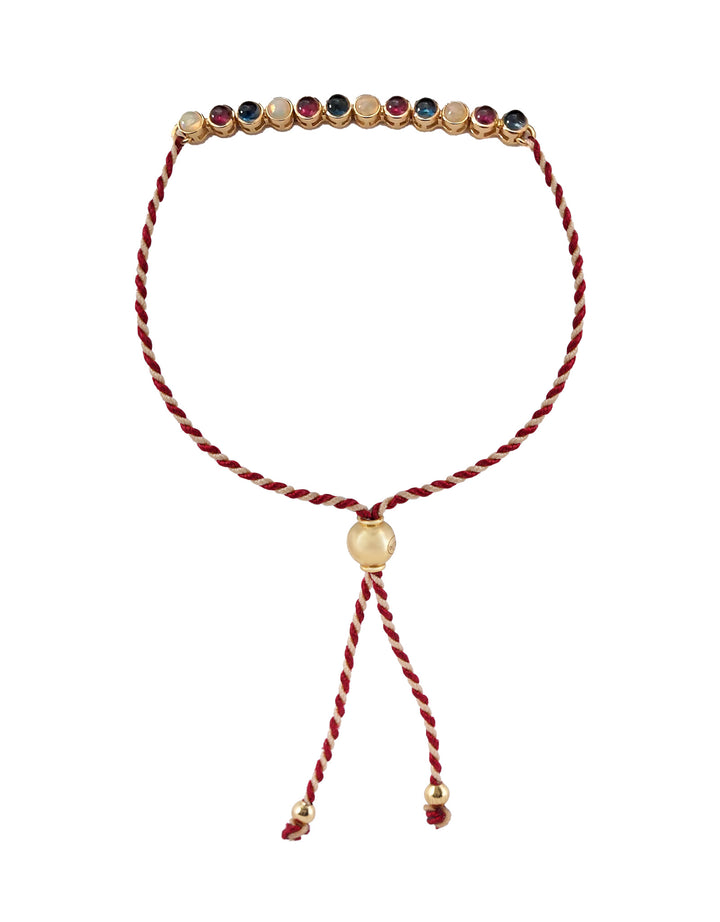 Frida Garnet, Opal, London Blue Topaz Bracelet