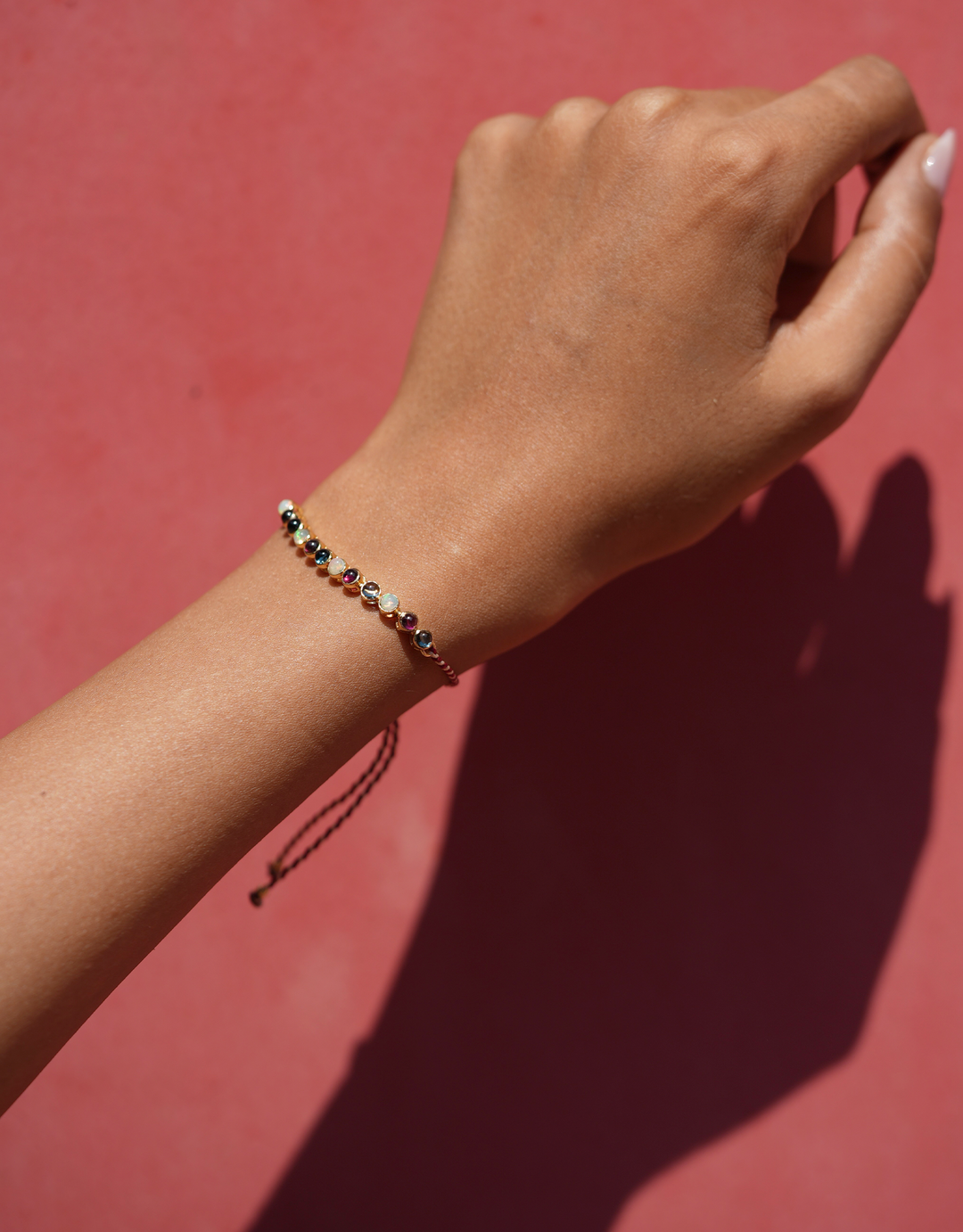 Frida Garnet, Opal, London Blue Topaz Bracelet