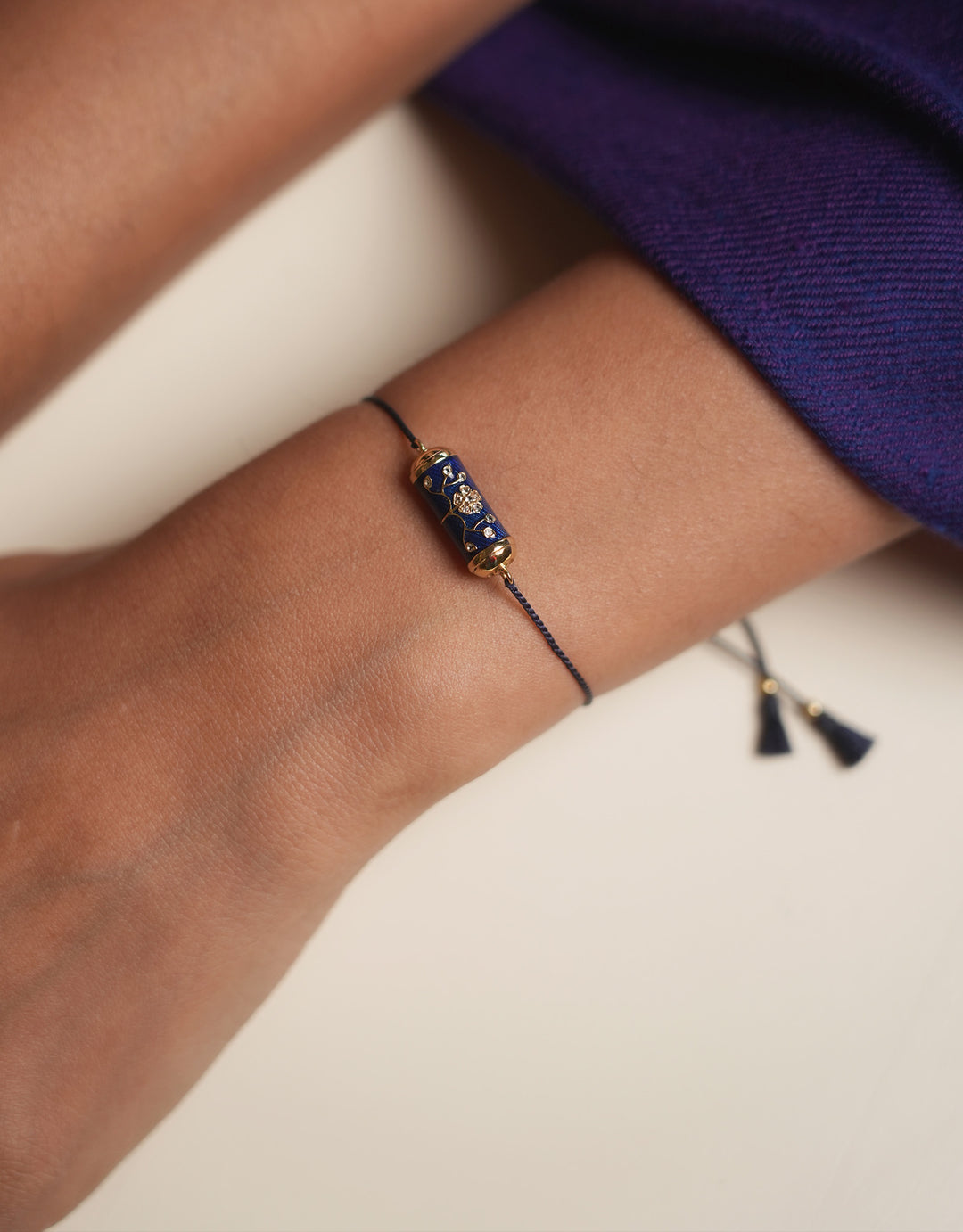 Tabiz Taj Blue Enamel Bracelets