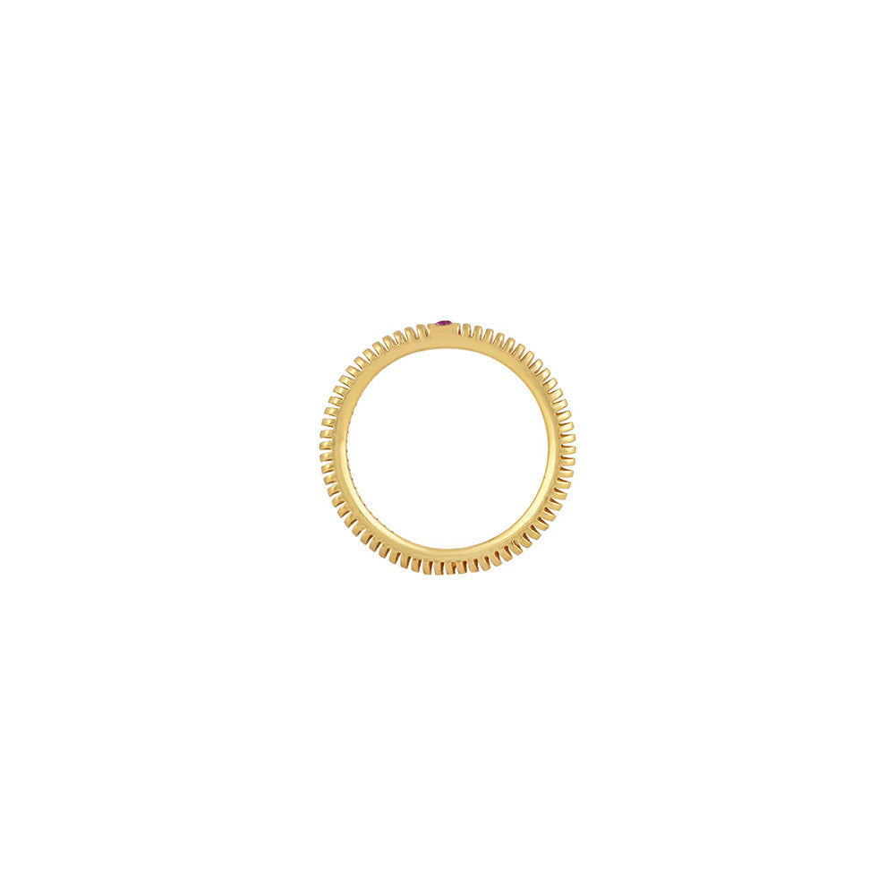 Buren Band Bague Saphir Rose