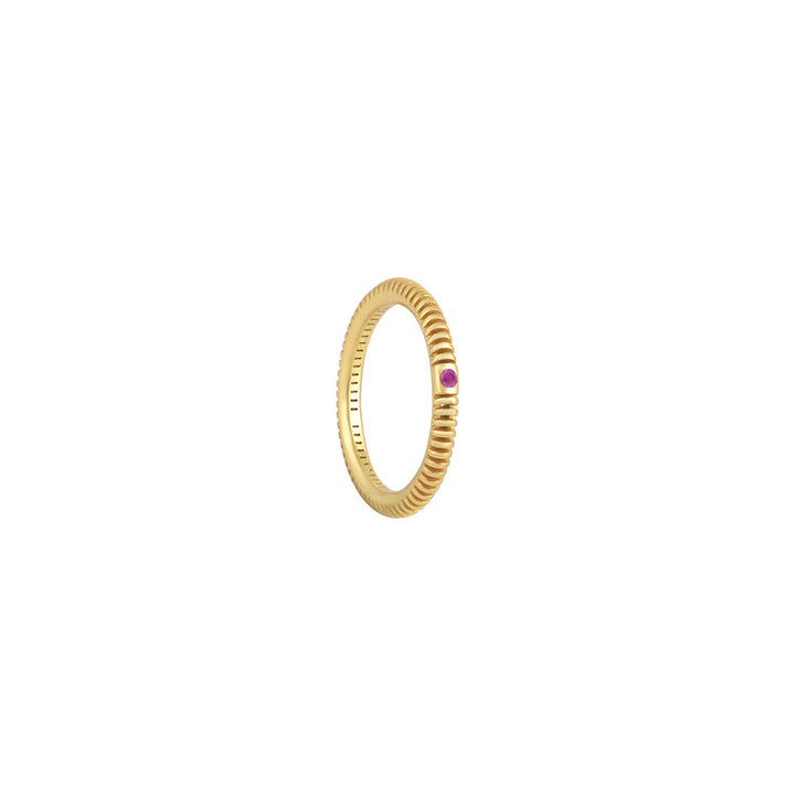 Buren Band Bague Saphir Rose