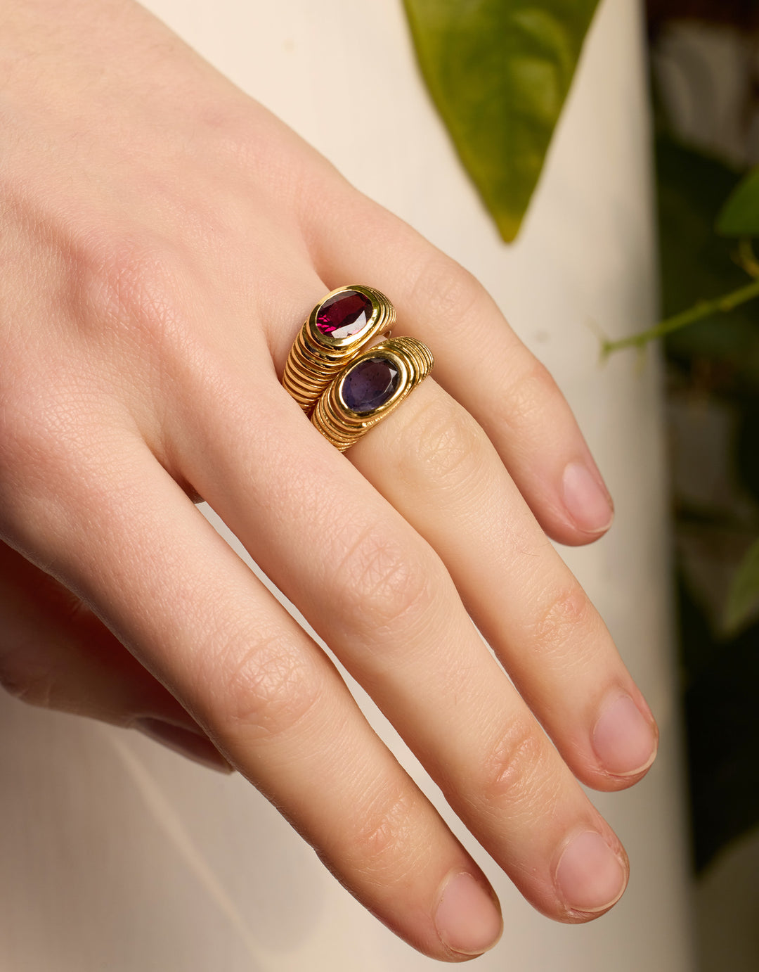 Bague Buren Pinky Grenat
