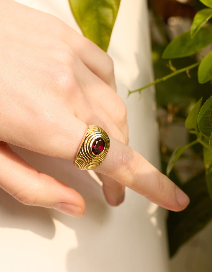 Bague Buren Chubby Garnet