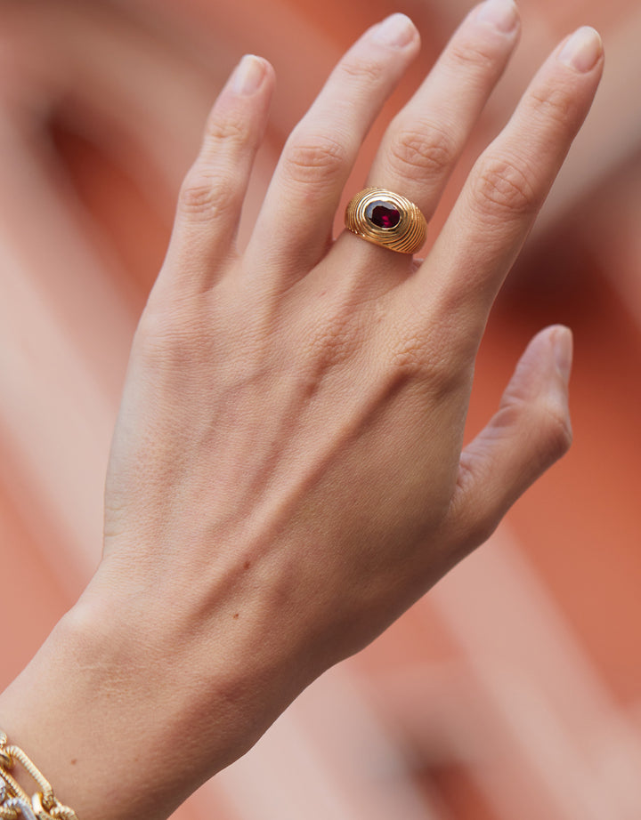 Bague Buren Chubby Garnet