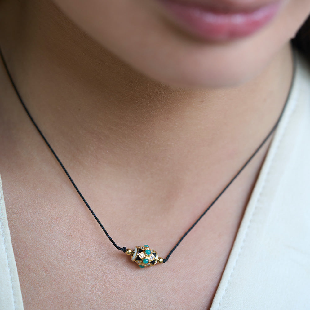 Havana fil noir Collier