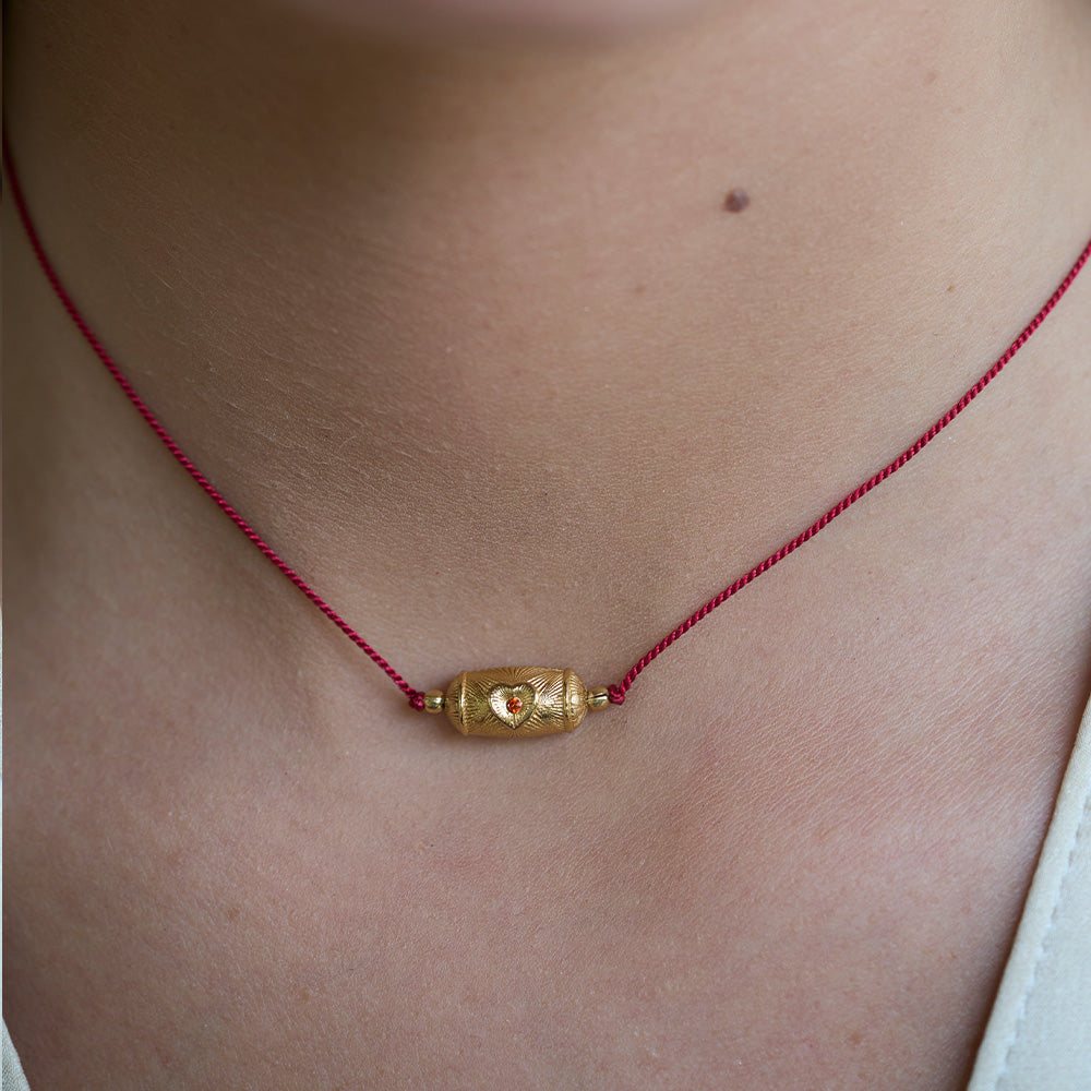 Choker Rakhi Mon coeur fil rouge