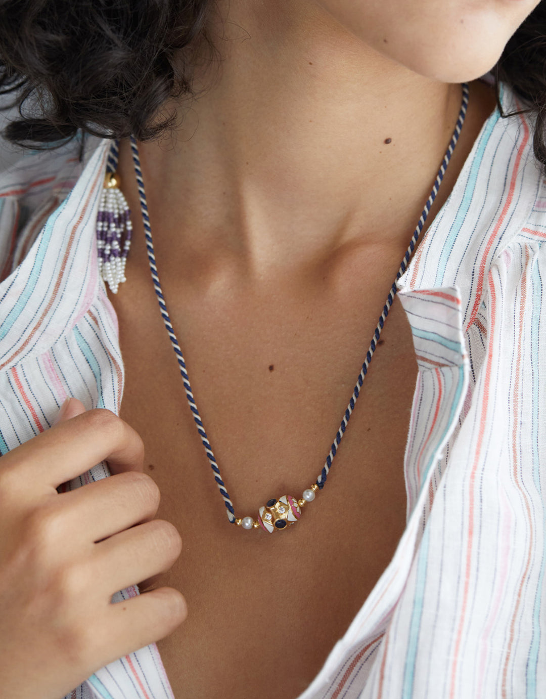 Collier Orishas Tassel Iolite