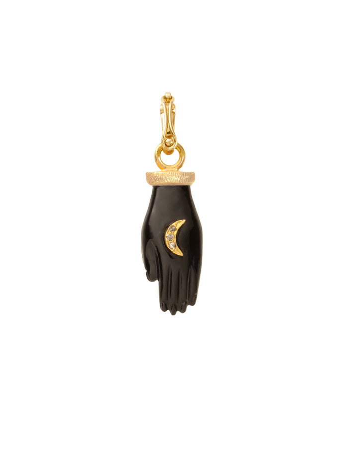 Charm Mudra Mahakranta Mond Onyx Schwarz