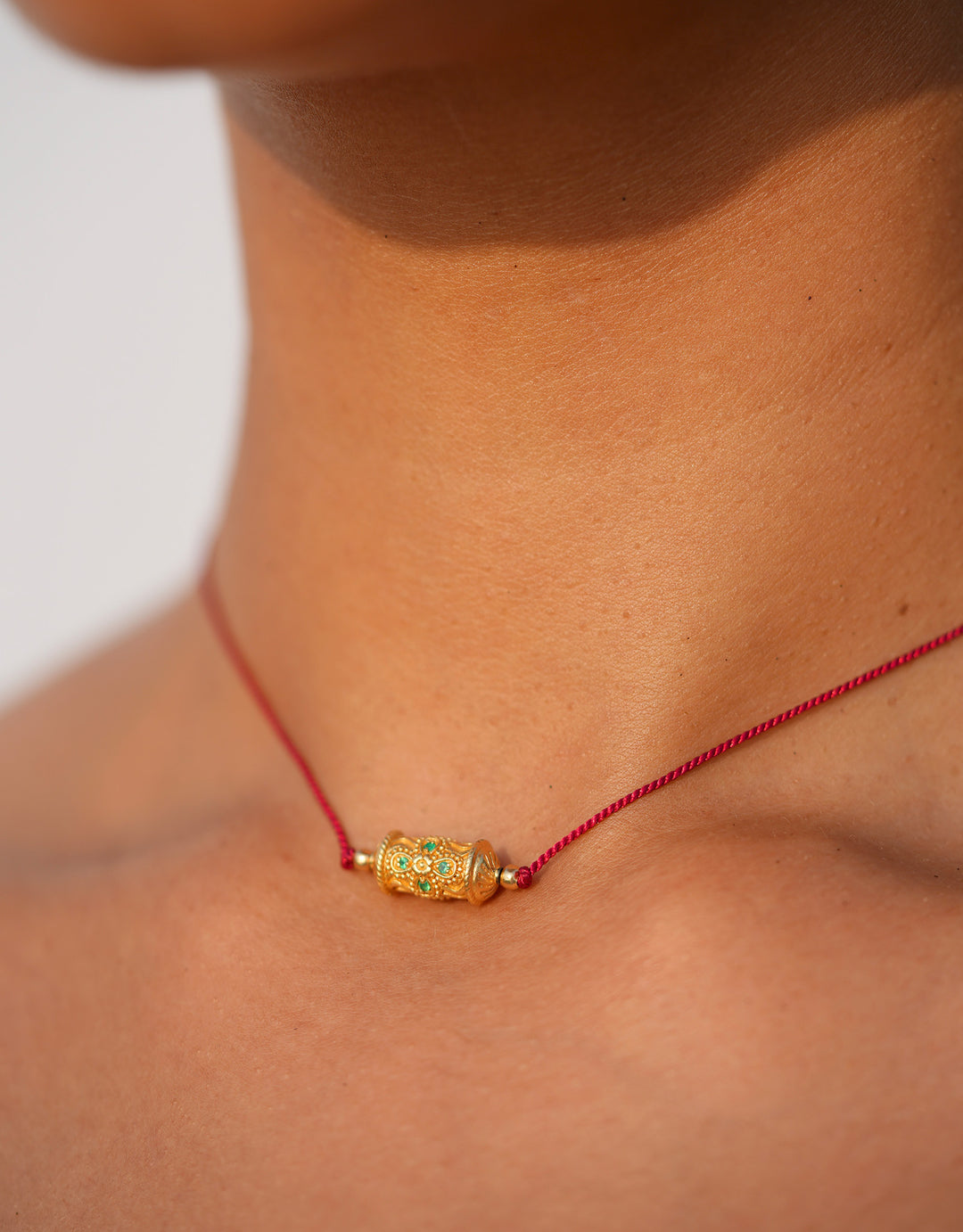 Rakhi Good luck red thread choker