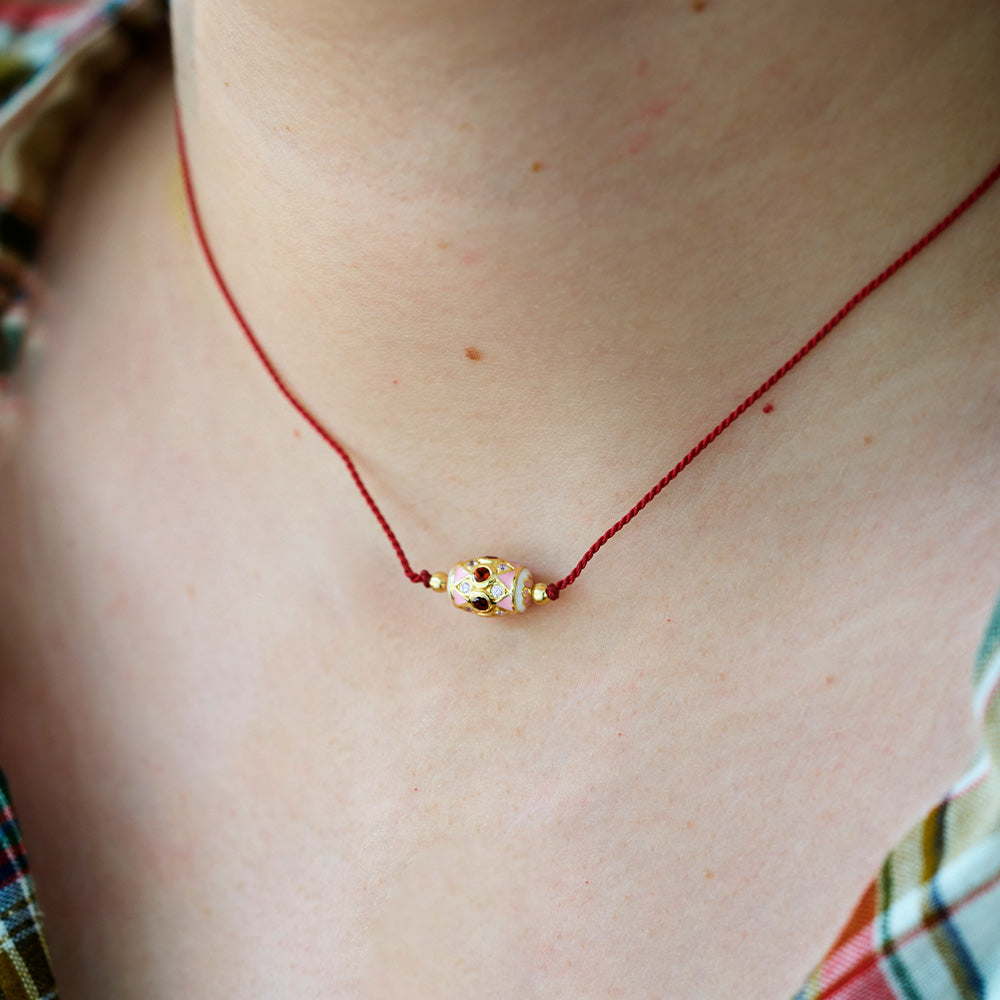 Cien Fuegos Mini fil rouge Collier