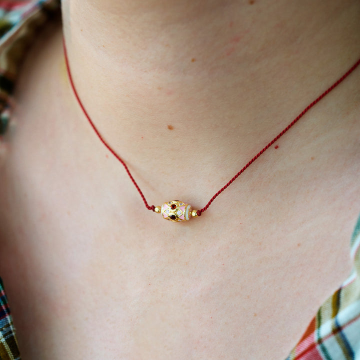Cien Fuegos Mini fil rouge Collier