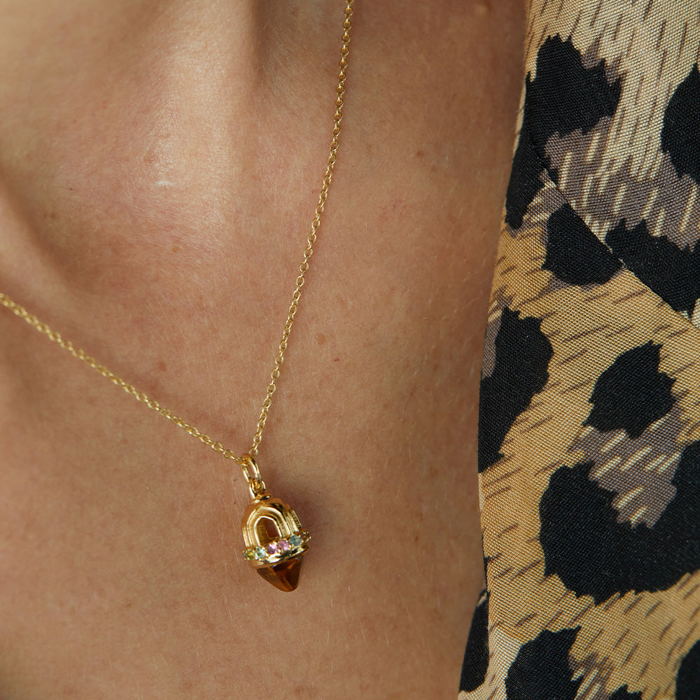 Collier Temple 1 Citrine