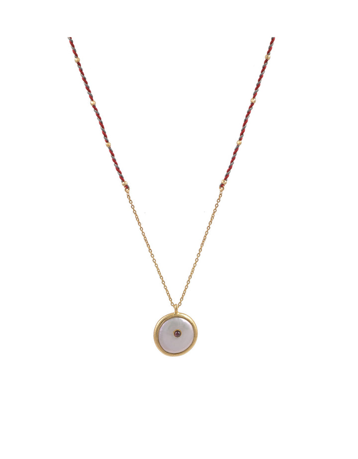 Jagannath-Halskette mit Granatperle
