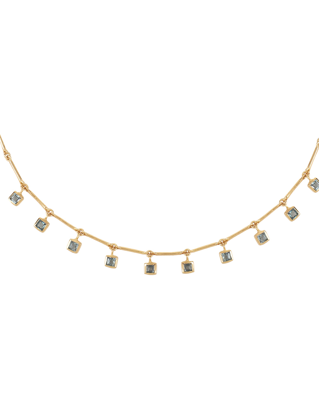 Collier 5 Eléments Topaze bleu London