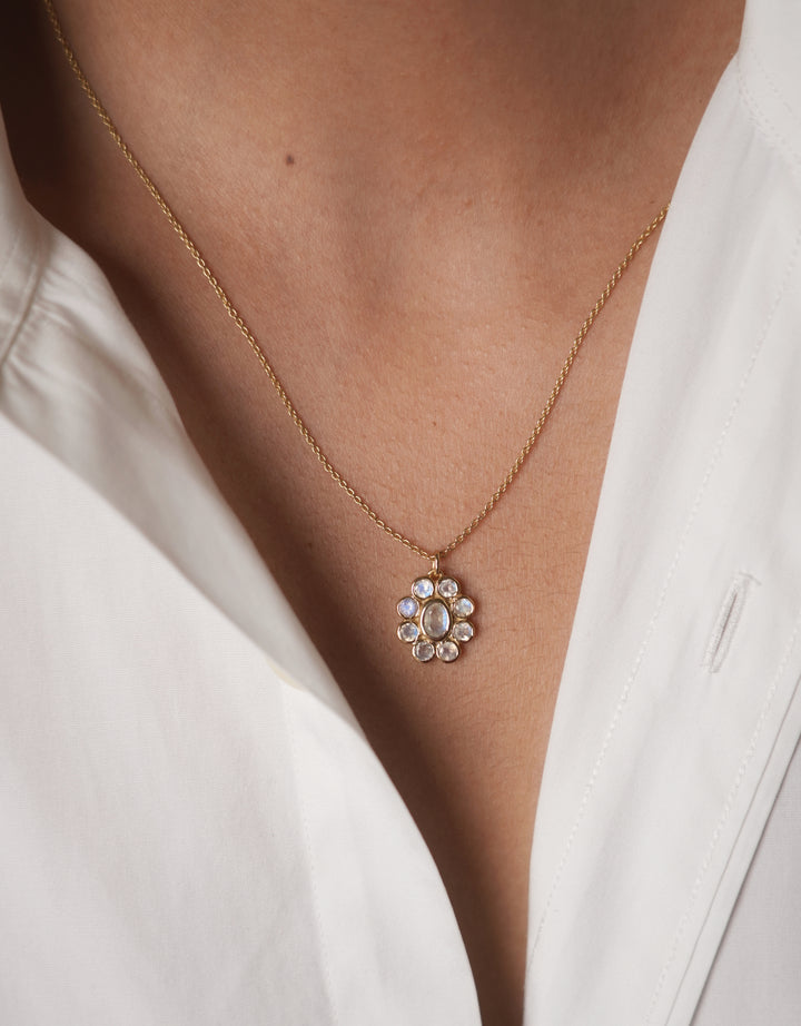 9 Planetes Necklace Moonstone