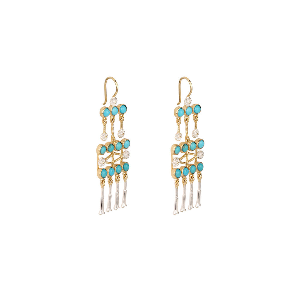 Frida 2 Turquoise Boucles d'oreilles