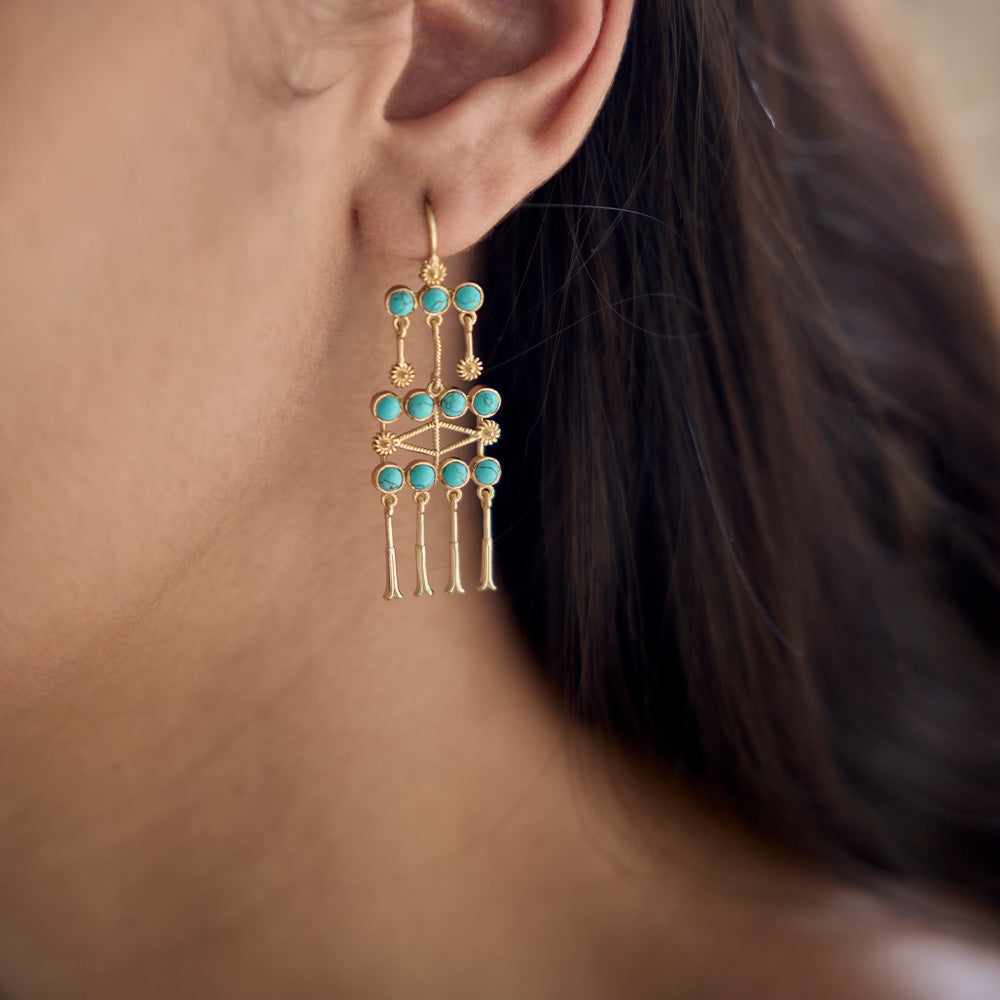 Frida 1 Turquoise Boucles d'oreilles