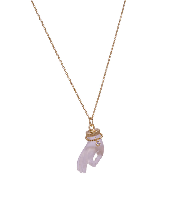 Collier Gyan Mudra Crystal Chain Fine